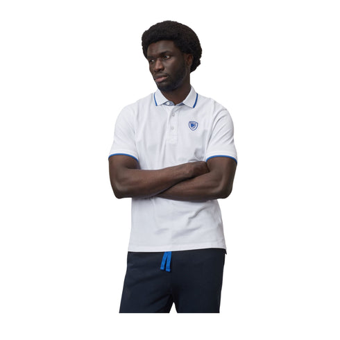 Blauer Polo Polo Uomo con bordino a contrasto Bianco - Francavilla Moda